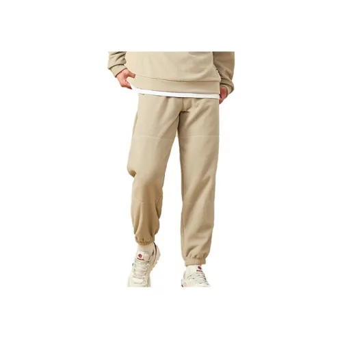 QIAODAN Sports Life Collection Вязаные тренировочные брюки мужские цвет кокосовой скорлупы