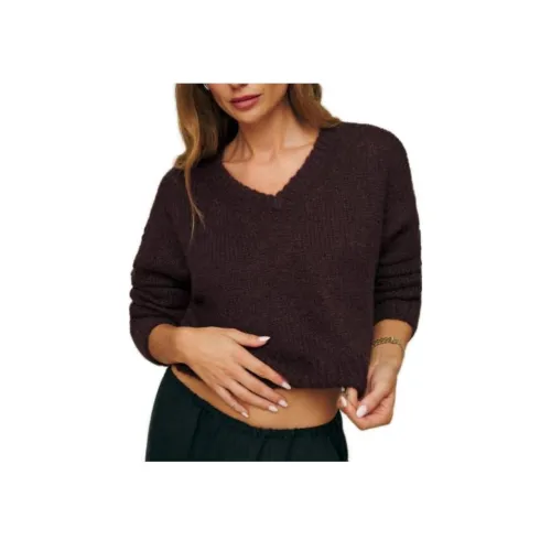 Reformation Изюм Цвет Изюм Женские Свитеры