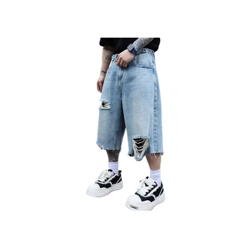 PANDA ADEVIL Синие Унисекс Джинсовые Шорты