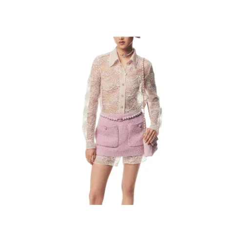 CHANEL Светло-розовые Женские Повседневные Короткие Юбки