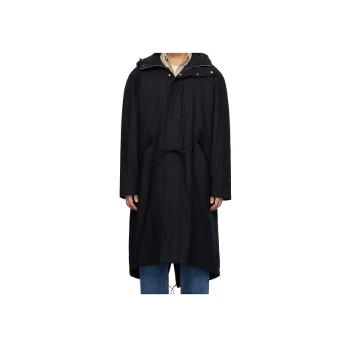 JIL SANDER Мужское черное пальто