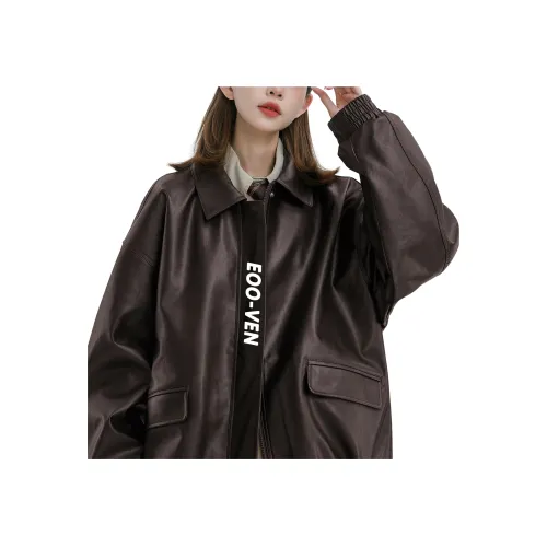 EOOVEN Унисекс Кожаные Куртки