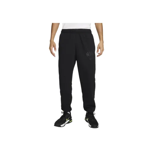 nike Swoosh Dri Fit Fleece Casual Pants Men's Black