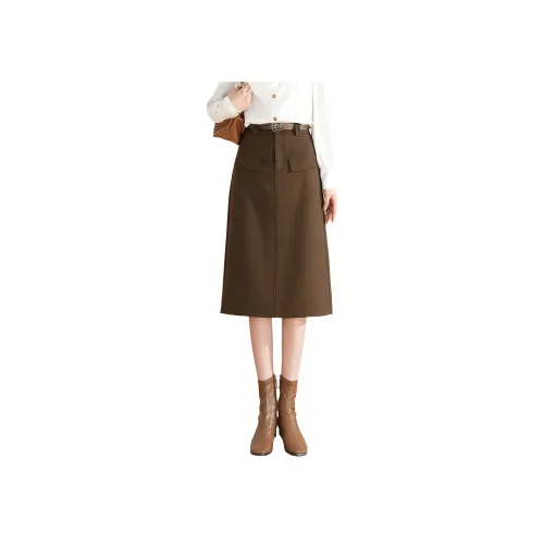 LOUISY AO Повседневный Длинный Юбка Женские