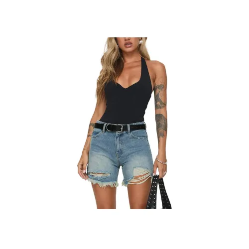 PRINCESS POLLY Tranquility Шорты Джинсовые шорты Женские Свет WASH Светлый цвет воды Wash