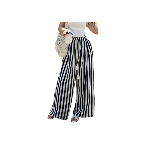 NANING9 Повседневные брюки Женские Черный