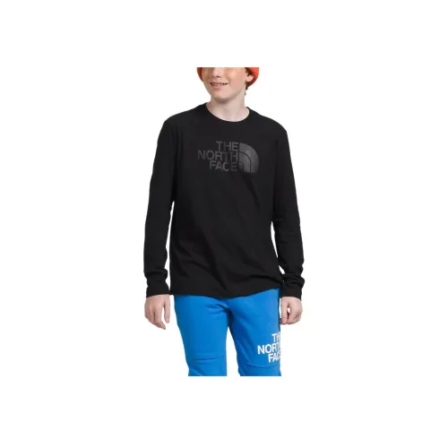 The North Face T-рубашка детская одежда длинные рукава графический принт черный детский