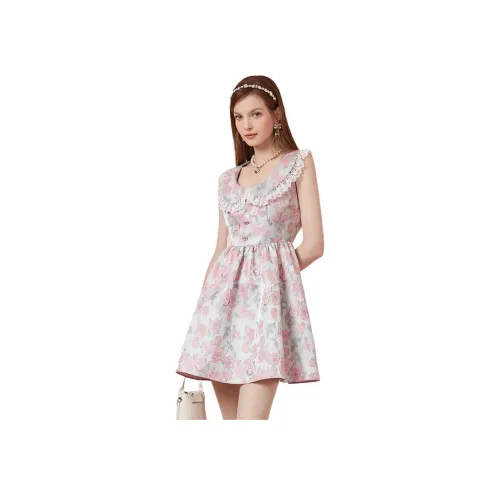 AIVEI Розовые Женские Платья без рукавов