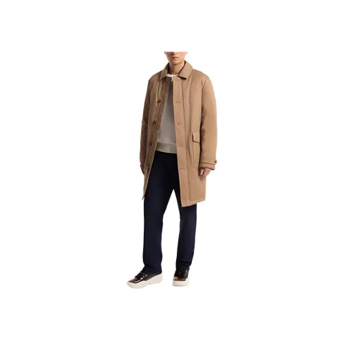 MICHAEL KORS Хлопковый пуховик Мужской Темно-верблюжий