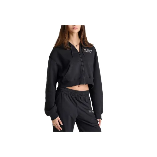 New Balance Linear Cropped Full Zip Hoodie Куртка Женская