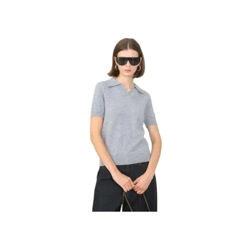 ELLIATTCOLLECTIVE Шерсть Кашемир Трикотажная ткань Короткий рукав Поло Женские