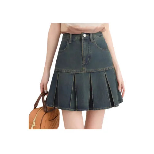 Lan Miao Джинсовые короткие юбки Женские