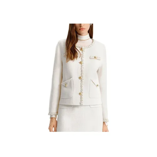 Karl Lagerfeld Куртки Пальто Женские Белые Золотые