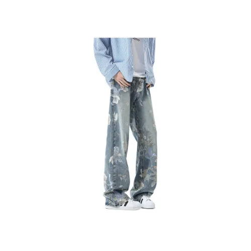 JIARONG Синие Унисекс Джинсы