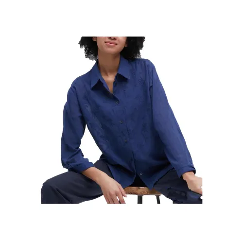 UNIQLO X Ines de la Fressange Морской синий Женские Рубашки