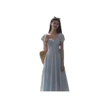Соль Aqua Blue Long Юбка (Версия из Тенсел-хлопка)