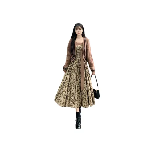 STYUW Изображение Цветовой Комплект из двух предметов Женская Юбка Комплект