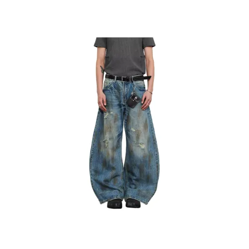 DAFK Винтажные синие мужские джинсы