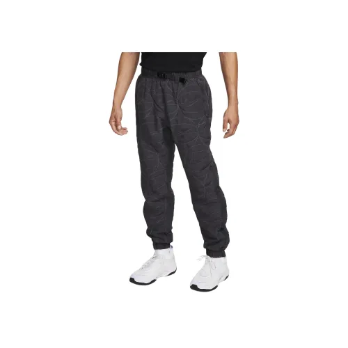 nike Мужские Вязаные Тканевые Баскетбольные Штаны Повседневные Брюки Мужские Черные