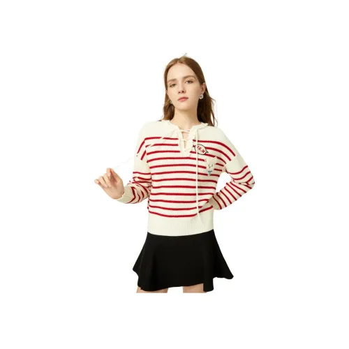 JORYAweekend Трикотаж Женский Красный Белый Полосы