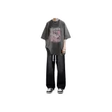 Кокосовая пальма Серый + Черный Джинсы