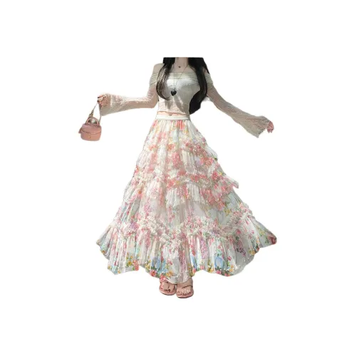 JECCI FIVE Повседневный Длинный Юбка Женские