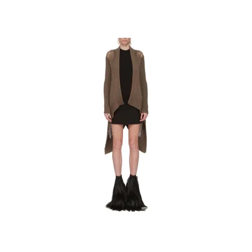 RICK OWENS Темно-серый Женские кашемировые свитеры
