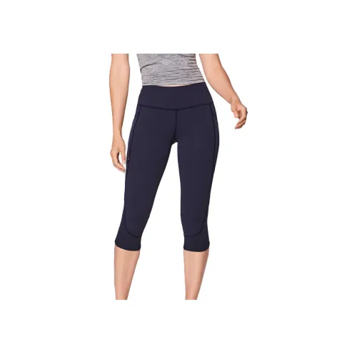 lululemon Дом Эластичные Спортивные Брюки Женские Полночь Темно-Синий