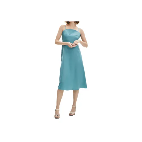 Badgley Mischka Slip Платье Женское Синее