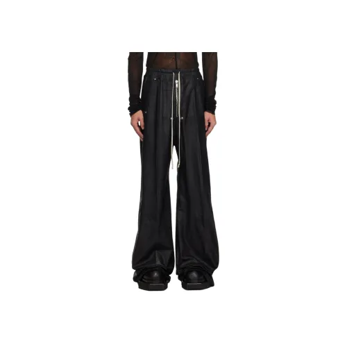 RICK OWENS совместный бренд Черные Мужские Кожаные Штаны