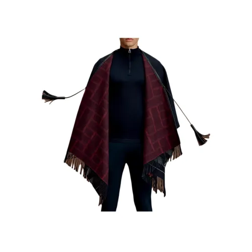 HERMES Рубиново-красный Унисекс Плащи