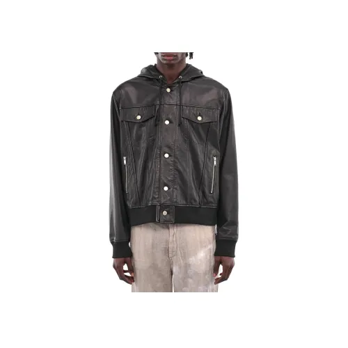 UNDERCOVER Кожа Куртка Мужская Черная