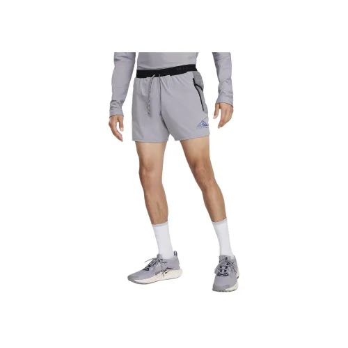 nike Dri Fit Trail Second Sunrise Спортивные шорты Мужские Бетон Серый Дым Серый Черный