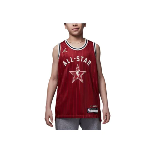 Джордан x NBA All Star WEEKEND Jordan Dri Fit NBA SS24 Майка Темно-красный Подростки