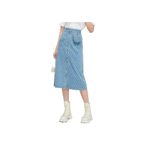 JORYAweekend Denim Long Skirt Women's Blue