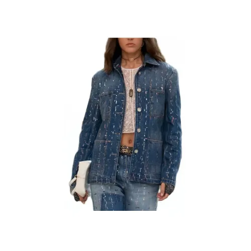 CHANEL 23 Spring Summer Новые товары Деним Куртка Женская Синяя