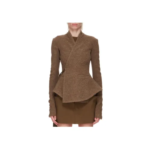 RICK OWENS совместный бренд RO FW24 Куртки и пальто Женские Светлый Рыжевато-коричневый