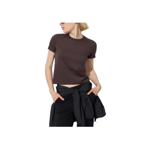 UNIQLO T-рубашка женская красный коричневый