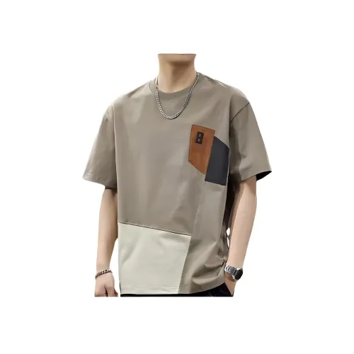 Wooden Rabbit Тяжелый Модный Бренд Цветовой блок Пэчворк Модный Нишевый Модный Рукав Длина (Длина Размер) Sleeved Мужской