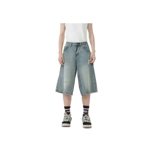 GEOGRE ALEX Светло-синие мужские джинсовые шорты