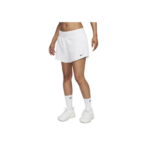 NIKE Светло-серые Женские Спортивные Шорты