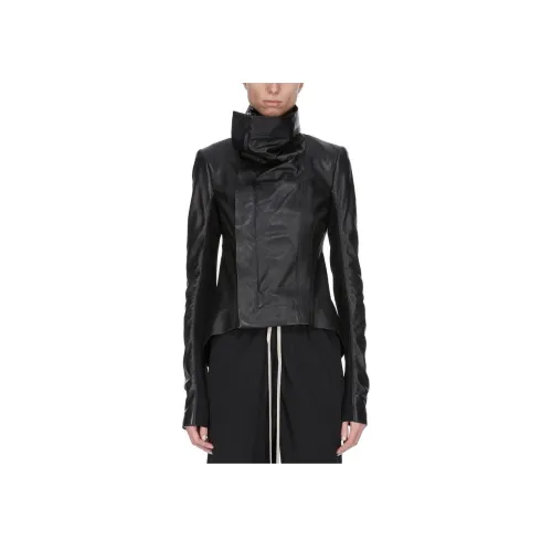 RICK OWENS Черные Женские Кожаные Куртки