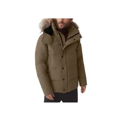 Canada Goose Wyndham Series Down Jacket Parka Coat Men's Khaki Канада Goose Wyndham Series Пуховик Парка Пальто Мужской Хаки