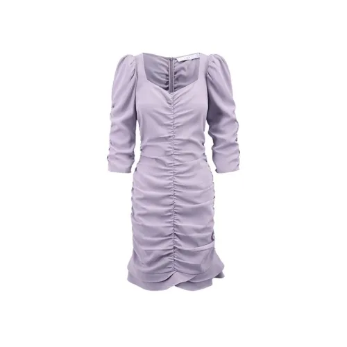 IRO NIGHT Таро фиолетовый Женские Короткие Платья с Рукавами