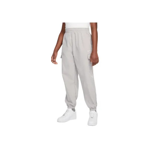 nike Sportswear Карго Брюки Женские Преппи Серый Белый
