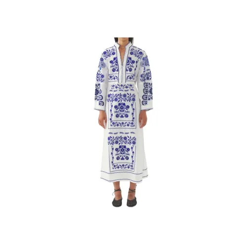 ANTIK BATIK Синий Женские Платья с длинным рукавом