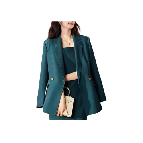 Wbwq Зеленый Женские Офисные Костюмы