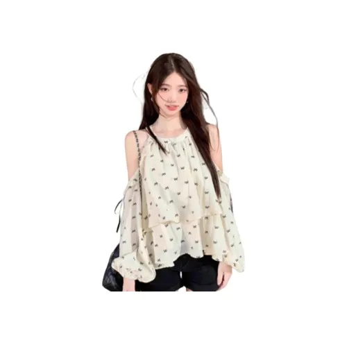 LAKESI Топ с горошком женские рубашки