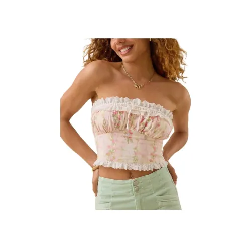 ALTAR'D STATE Blair Floral Lace Tube Top Без бретелей Топ Женский