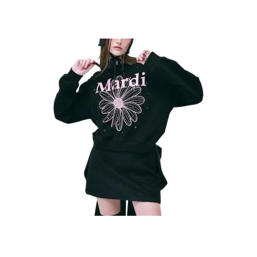 MARDI MERCREDI Черный Розовый Женские Свитшоты